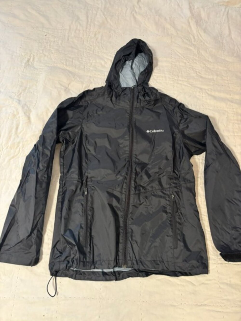Columbia M unisex black lightweight raincoat